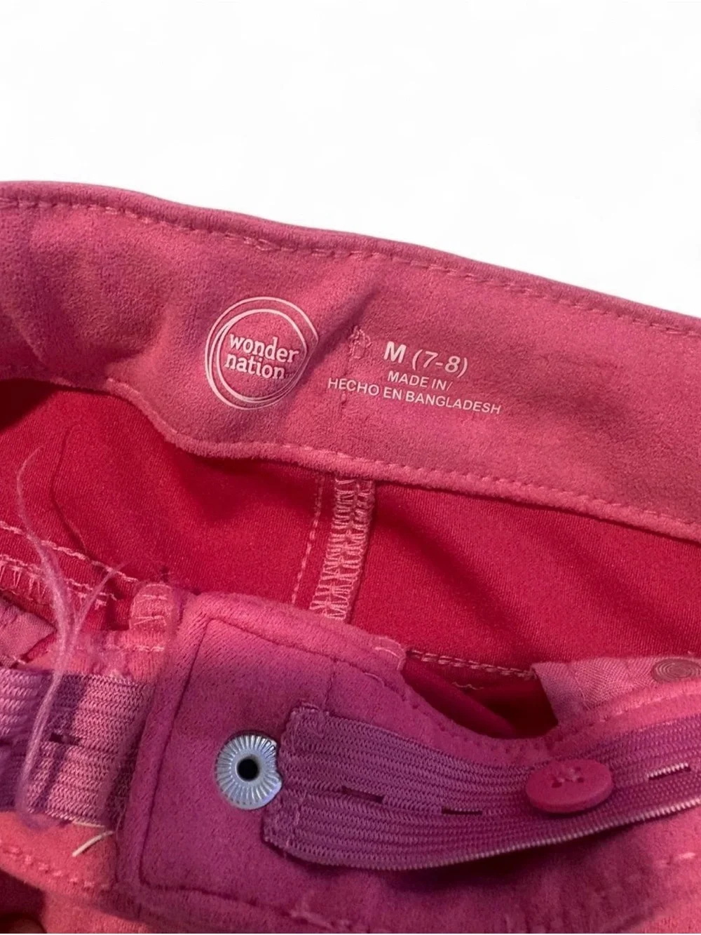🩷$3 BUNDLED- wonder nation Raspberry Pink Button-Front A-Line Skirt